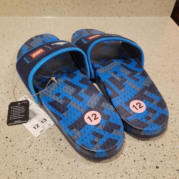 New adidas Adilette Comfort x  Slides Mens 12 women\'s 13 Blue Sandals